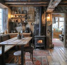 Dark Rv Interior Design, Cozy Cottage Aesthetic, Farmhouse Build, Cozy Cabins, Cottage Aesthetic, House Aesthetic, Interior Remodel, Cabin Kitchens