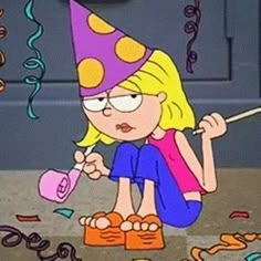 Cartoon Party Aesthetic, Lizzie Mcguire Cartoon Aesthetic, Cartoon Mood Pics, Lizzie Mcguire Birthday Party, Lizzie Mcguire Party, Lizzie Mcguire Birthday, Lizzie Mcguire Cartoon, Lizzie Mcguire, Funny Reaction