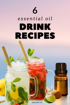 Doterra Drink Recipes, Essential Oil Drink Recipes, Essential Oil Party, Lemon Water Recipe, Essential Oil Roller Bottle Recipes, Living Oils Recipes, Fruit Infused Water Recipes