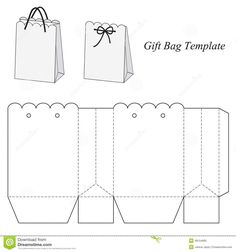 paper gift bag template stock photo image