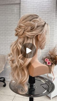 Wedding Hairstyles For Long Hair Curtain Bangs, Bridal Hairstyles For Straight Hair, Wedding Hairstyles For Extra Long Hair, Side Braid Half Up Half Down, Half Up Wedding Hair With Braid, Diy Braids On Yourself Step By Step, Wedding Hair For Guest, Long Hair Night Out Hairstyles, Hair Updos Half Up Half Down