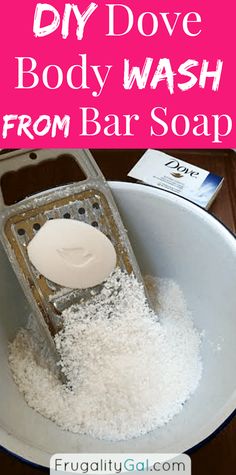 homemade diy body wash from bar soap