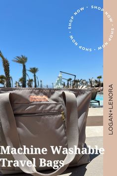 The Logan and Lenora is the only beach tote you need. It is machine washable, waterproof and comes in two sizes so you can have the perfect beach bag for YOU. The grey color is so light and neutral so goes with everything! Perfect Beach Bag, Grey Color