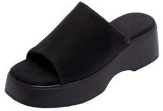 PRICES MAY VARY. A classic slide platform sandals featured a lightweight wedge, platform heel. Open toe style with one thick, padded strap. Comfortable to wear all day. Heel Height: 2.25" Sizing: Runs Big. Good for wide feet and high arches. Narrow feet, order one full size smaller. 1/2 sizes, go down to next 1/2 size. One wide strap that is not elastic, but a confort padded stretchable strap. An iconic platform sandal. Featured a wedge heel and lightweight platform sole. Open toe style with hig Wedge Slides, High Arches, Womens Slides Sandals, Women Platform Sandals, Sandals Wedge, Slides Sandals, Womens Slides, Platform Heel, Wide Straps