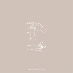 two hands holding each other over a gray background with the words everlade design on it