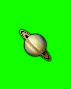 an image of the planet saturn on a green screen