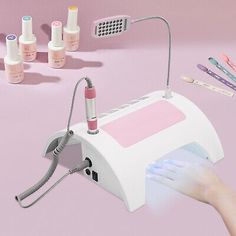 ad eBay - Do you want to color your nails yourself?. Then our 5 in 1 nail lamp will help you a lot! Made of high-quality ABS, it is strong and durable. With UV and LED source, a USB LED light, a handpiece, two built-in fans&dust collector bags, and a box of grinding head&nail sanding rings, it can be used to manicure and polish nails, collect nail dust, dry nail gel, and provide good lighting. Nail Dust Collector, Nail Dust, Nail Dryers, Nail Drills, Polish Nails, Pedicure Kit, Nail Dryer, Nail Lamp, Dust Collector