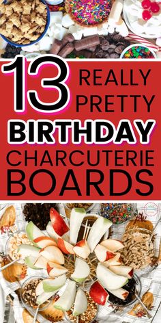 There's something about a perfectly executed charcuterie board that just MAKES the best display at a birthday party. Here are 13+ beautiful BIRTHDAY PARTY CHARCUTERIE BOARDS to make for your next celebration. Perfect for teens, adults, kids....and customizable for most diets from dairy free to nut free to gluten free. Charcuterie Board Ideas Birthday Party, Food For 18th Birthday Party, Board Parties Ideas, Teenager Charcuterie Board, Teenage Charcuterie Board, Fun Charcuterie Board Ideas Girls Night, 30th Birthday Charcuterie Board, Charcuterie Board For Teens, Kids Grazing Board