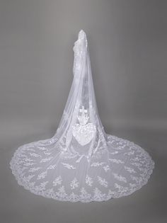 a wedding veil on top of a table