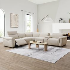 Dayana Beige Power Motıon Sectional Sofa - Ornate Home Small Sectional Couch, Sectional Sofa Beige, Recliner Sofas, Small Sectional, Room Neutral, Living Room Playroom, Welcome To Home, Beige Sofa, Sectional Sofa Couch