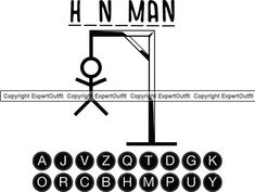 the word hn man is written in black and white with an image of a person standing