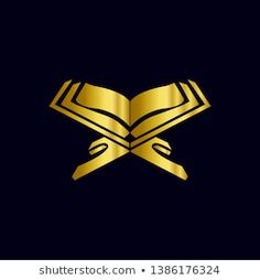 an open book with two crossed pages in the middle on a black background, suitable for use as a logo or icon