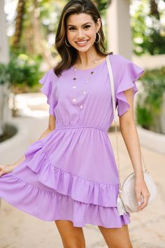 shop the mint, boutique clothing for women, trendy online boutique Light Purple Dress Casual, Lavender Short Dress, Casual Church Outfits Summer, Church Outfits Summer, Summer Nyc Outfits, Summer Bar Outfits, Purple Dress Casual, Trendy Shein Outfits, Summer Casual Outfits For Women