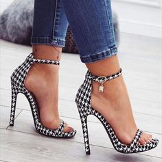 Checkered Heels, Heel Shoes For Women, Cute High Heels, Heels High, High Heels Shoes, Cute Heels, High Shoes, Lace Up Heels, Nike Sneakers