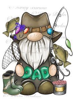 an old man with a hat and fishing gear