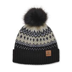 From its fuzzy pom to its warm fleece lining, the Hansford Beanie is all about keeping you toasty when the mercury drops. With the classic style of an après-ski staple, it's a piece you'll reach for season after season. Hansford Beanie | Product Features : 0 : Faux fur pom | Hansford Beanie Hat in Black 100% Acrylic. Imported, Size: OS by Ariat Ski Hat, Ski Hats, Fur Pom Pom, Beanie Hat, Beanie Hats, Unisex Fashion, Women's Style, Caps Hats, Skiing