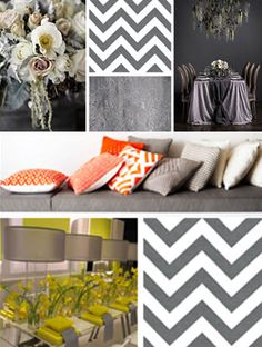 a collage of photos with different colors and patterns on them, including grey walls