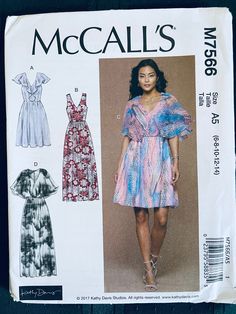 a woman's dress and top sewing pattern