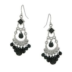 Boho chic for everyday style. These darling chandelier earrings are decorated with black briolette beads earrings. An easy wear with plenty of versatility. Available in purple and black briolette beads Measurements: 2" L x 0.875" W 1928 Jewelry Collection From the vaults of rich European capitals to the antique laden attics of old American estates, 1928 Jewelry has created modern replicas of the most beautiful, exquisite vintage jewelry ever made. For those who love all things vintage...1928 is Channel Jewelry, Beaded Chandelier Earrings, Chic Fashionista, 1928 Jewelry, Vintage Inspired Jewelry, Beaded Chandelier, Beads Earrings, Rose Jewelry, Bird Jewelry