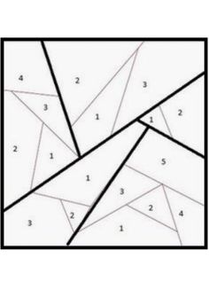 an image of a square with numbers on it and lines in the middle that are parallel to each other