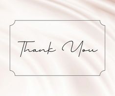 a thank card with the words thank you written on it