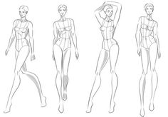 an image of a woman's body in different poses