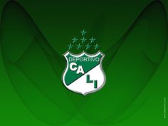 a green and white wallpaper with the logo of sporting club cali on it