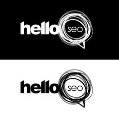 two logos with the word hello and an image of a speech bubble