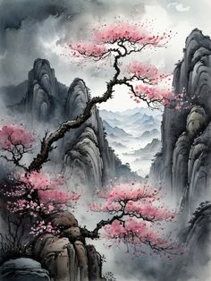 Japanese Forest, Chinese Art Painting, Forest Painting, Chinese Art, Art Painting, Art