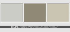 four different shades of gray and white with the text colors / gentiann, which is