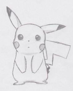 a drawing of a pikachu holding a sign in its hand and looking at the camera