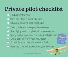 the pilot checklist is shown with an image of a plane and a book on it