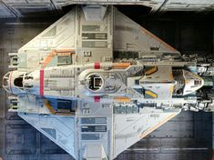 a model of a star wars fighter ship