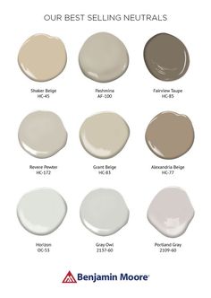 the best selling neutrals for your home is in this color chart, and it looks great