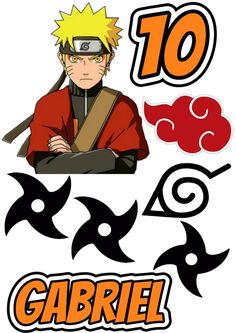 naruto with his arms crossed and the number 10 on it's chest