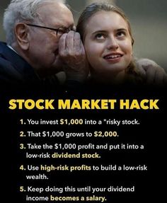 a man and woman kissing each other with the words stock market hack written below them