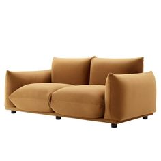 an image of a couch that is in the shape of a reclining sofa with two pillows on it