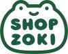 the shop zoo logo is green and white