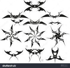 black and white illustration of bats