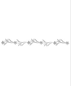 a line drawing of flowers and leaves on a white background