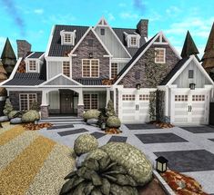 Big Family House Bloxburg, Bloxburg Cozy House Exterior, Cozy Bloxburg House Layout, Fall Bloxburg House Layout Floor Plan, Bloxburg Loft House Layout, Bloxburg House Ideas Big, Bloxburg Aesthetic Houses, Bloxburg Cozy House, Bloxburg House Entrance Ideas