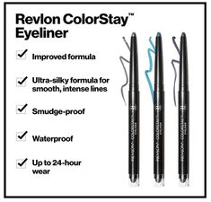 Eyeliners for older women should have staying powershould offer smooth applicationand not should not cause creasingRead on for our list. Liner Styles, Revlon Eyeliner, Smudge Proof Eyeliner, Revlon Color, Sharp Pencils, Cat Eyeliner, Revlon Colorstay, Eyeliner Pencil