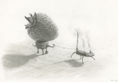 Shaun Tan - Lost Thing film concept art Tan Drawing, Drawings For Him, Anatomy Sketches, Book Illustration Art, Disney Concept Art, Cute Monsters, Art Appreciation, Comic Illustration