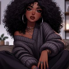 Profile Picture Black Woman, Black Animated Girls, Girly Profile Pictures, Black Girls Animated, Cartoon Profile Pics Aesthetic, Black Pfp