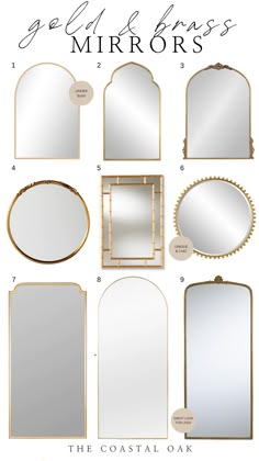 the different types of mirrors are shown in this graphic style, and it is easy to use