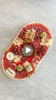 a platter filled with lots of different types of food