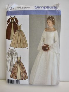 an image of a wedding gown and dress pattern