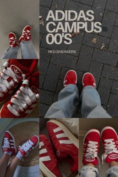 Adidas Campus Red Outfit, Adidas Campus 00s Red Outfit, Campus 00s Outfit Woman, Red Adidas Campus 00s Outfit, Red Campus 00s Outfit, Red Shoe Outfits, Red Adidas Shoes Outfit, Addidas Shoes Campus 00s Outfit