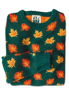 American Cozy – Kiel James Patrick Leaf Sweater, Halloween Jumper, Autumn Cottage, Autumn Sweater, James Patrick, Look Retro, Fall Clothing, Fall Leaf, Cooler Look