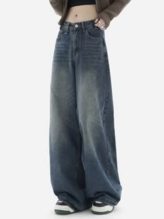 Baggy Boyfriend Jeans, Jean Pocket Designs, Vintage Punk, Street Look, Denim Trousers